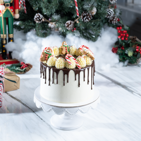 Gingerbread Man Drip Cake