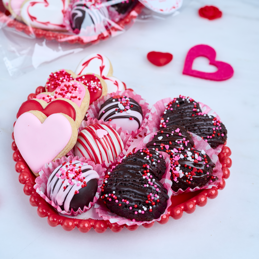 Red Valentine's Treats Plate