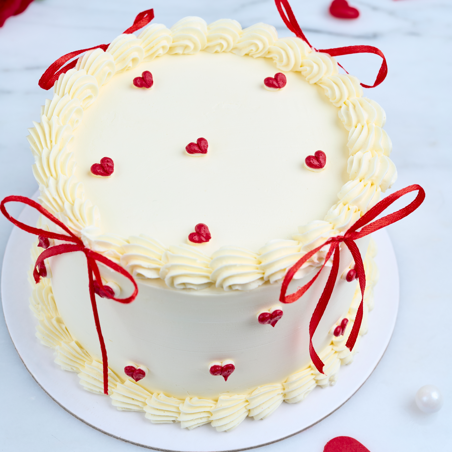 Valentine's Ribbon Cake